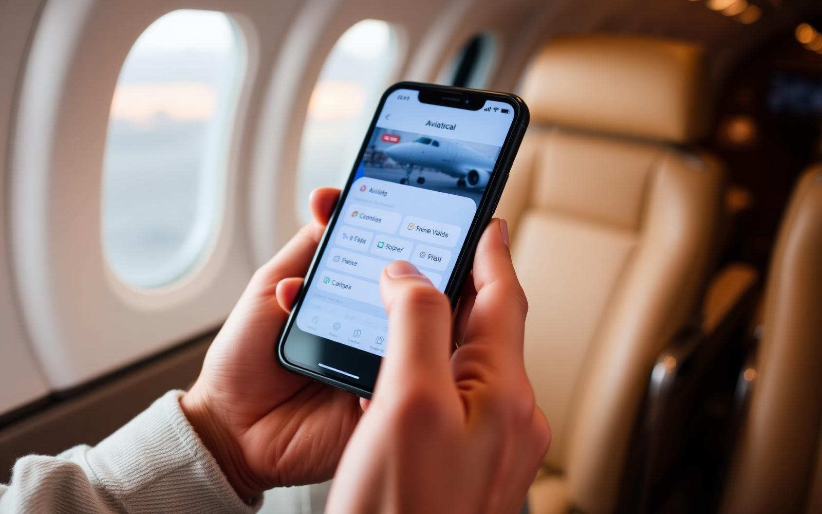 Buchung eines Privatjets per Smartphone-App